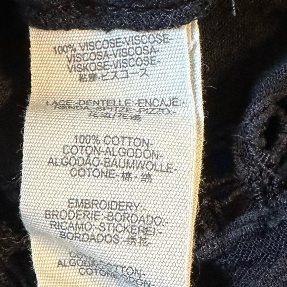 Free People Kiss Kiss Black Tunic size XS Oversized Flowy NWT Long Sleeves - Picture 10 of 12